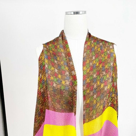 Saints Gil Womens Multicolor Asymmetrical Hem Open Front Sheer Cardigan Size OS - Picture 6 of 10